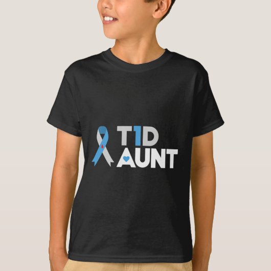 T1D Tante Diabetes Awareness Typ 1 Insulin Pancre T-Shirt (Vorderseite)
