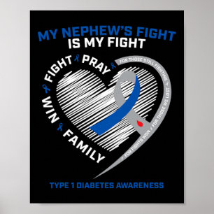 T1D Tante Juvenile Diabetikerin Bewusstsein Nephew Poster