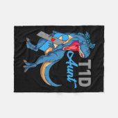 T1d Tante Typ 1 Diabetes Aufklärung Monat Dinosaur Fleecedecke (Vorderseite (Horizontal))