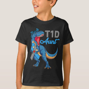 T1d Tante Typ 1 Diabetes Aufklärung Monat Dinosaur T-Shirt