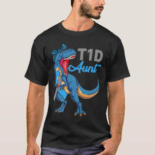T1d Tante Typ 1 Diabetes Aufklärung Monat Dinosaur T-Shirt