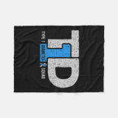 T1d Typ 1 Diabetes Aufklärungs-Band Geschenk Fleecedecke (Vorderseite (Horizontal))