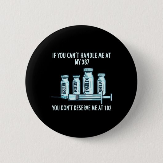 T1d Typ 1 Diabetes Insulin Geschenk Diabetiker Button (Vorderseite)