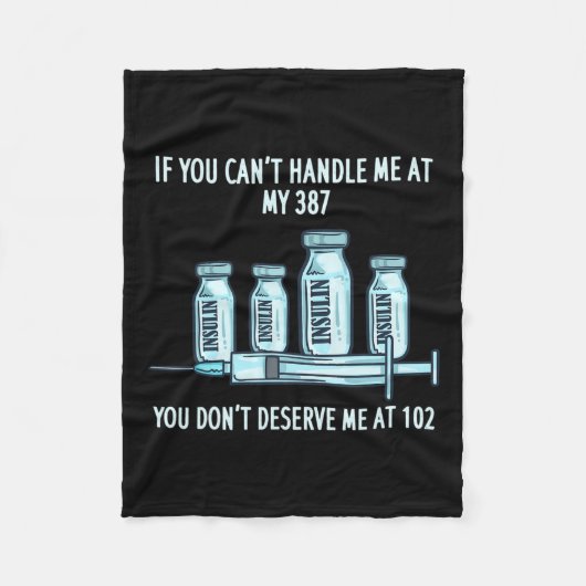 T1d Typ 1 Diabetes Insulin Geschenk Diabetiker Fleecedecke (Vorderseite)