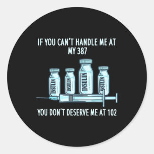 T1d Typ 1 Diabetes Insulin Geschenk Diabetiker Runder Aufkleber