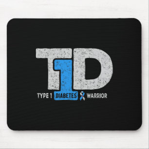 T1d Typ-1-Diabetes-Krieger-Bewusstsein Diabetiker Mousepad