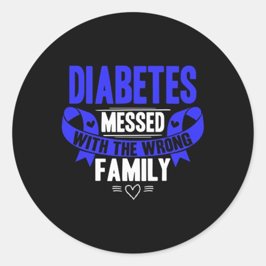 T1d Typ 1 Diabetes Runder Aufkleber (Vorderseite)