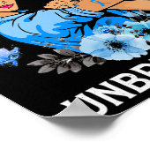 T1D Typ 1 Diabetes Warrior Awareness Unzerbrechlic Poster (Ecke)