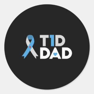 T1d Vater Diabetes Erwaage Typ 1 Pater Insulin Runder Aufkleber