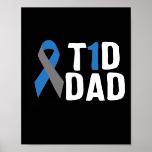 T1d Vater Diabetes Erwachsenwerden Typ 1 Insulin P Poster