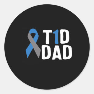 T1d Vater Diabetes Erwachsenwerden Typ 1 Insulin P Runder Aufkleber