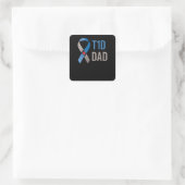 T1d Vater Typ 1 Diabetes Quadratischer Aufkleber (Tasche)