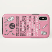 T1d Warnmeldung [Rosa] Case-Mate iPhone Hülle (Rückseite (Horizontal))