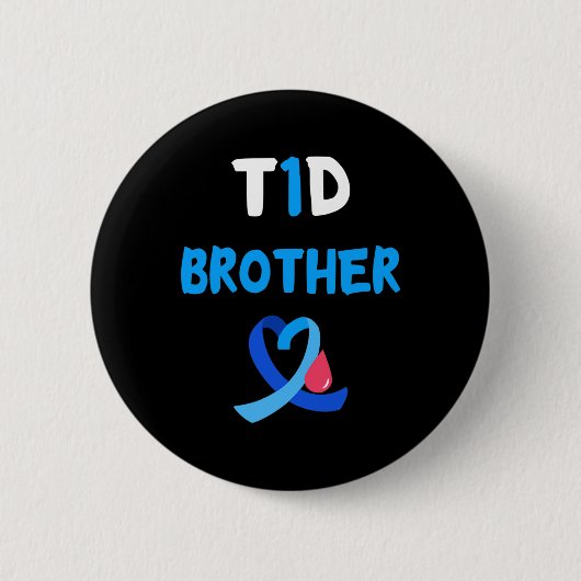T1D Warrior Brother Diabetes Aufklärung Squad Supp Button (Vorderseite)