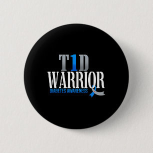 T1d Warrior Diabetes Bewusstsein Typ 1 Diabetiker Button