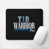 T1D Warrior Diabetes Bewusstsein Typ 1 Diabetiker Mousepad (Mit Mouse)