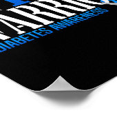 T1D Warrior Diabetes Bewusstsein Typ 1 Diabetiker  Poster (Ecke)