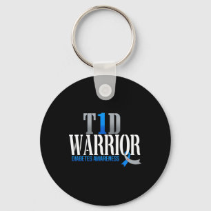 T1D Warrior Diabetes Bewusstsein Typ 1 Diabetiker  Schlüsselanhänger