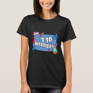 T1d Warrior Diabetes Typ 1 T1 Unterstützung T-Shirt