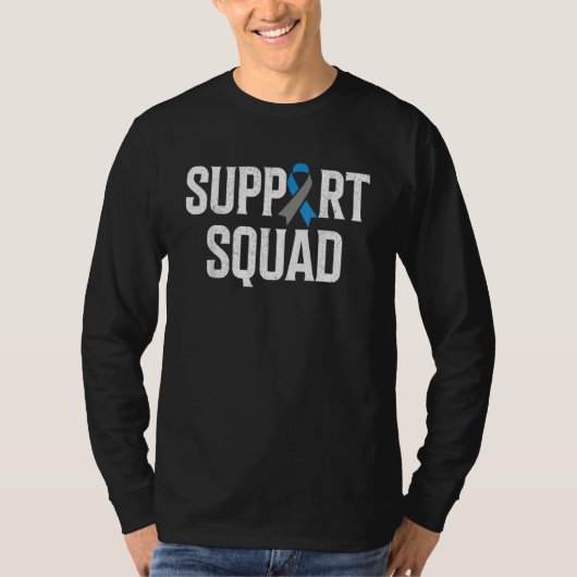 T1D Warrior Support Squad Typ-1-Diabetes-Bewusstse T-Shirt (Vorderseite)