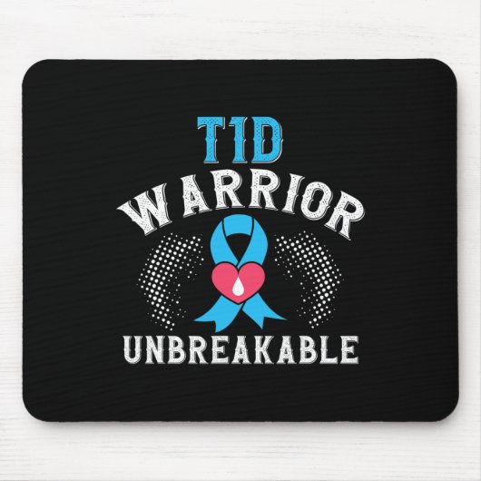 T1d Warrior Unbreakable Diabetes Awareness Montag Mousepad (Vorne)