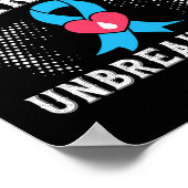 T1d Warrior Unbreakable Diabetes Awareness Montag Poster (Ecke)