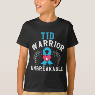 T1D Warrior Unbreakable Diabetes Awareness Montag T-Shirt