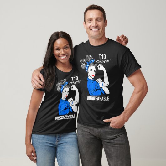 T1d Warrior unzerbrechlich Proud Mama Diabetes Awa T-Shirt (Unisex)
