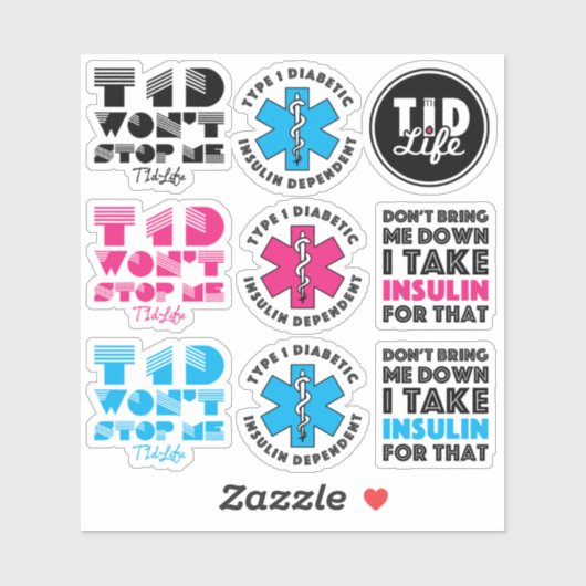 T1dLife Pod Stickers Aufkleber (Blatt)