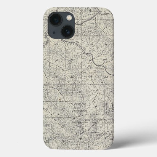 T2021S R3031E Tulare County Sektion Map Case-Mate iPhone Hülle (Rückseite)