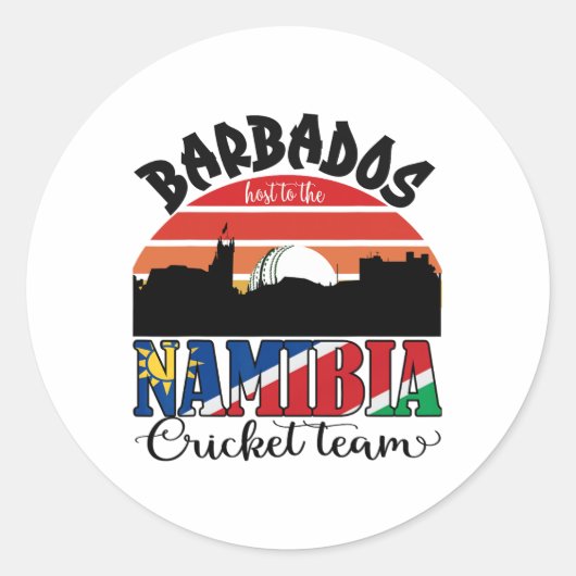 T20 Cricket Guyana Host To The Namibia Cricket Tea Runder Aufkleber (Vorderseite)
