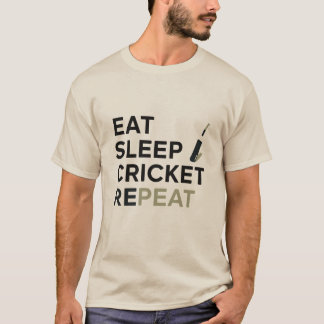 T20-Shirt 'Eat Sleep Cricket Repeat' T-Shirt