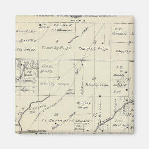 T20S R23E Tulare Landkreis Karte Magnet