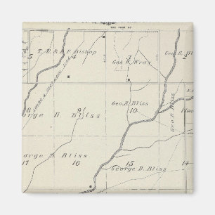 T20S R25E Tulare Landkreis Karte Magnet