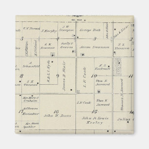 T20S R26E Tulare Landkreis Karte Magnet