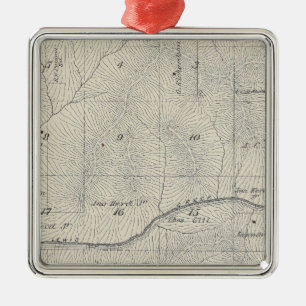 T20S R28E Tulare County Abschnitt-Karte Ornament Aus Metall