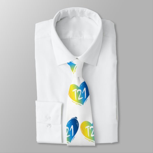T21 Down-Syndrom Bewusstsein Krawatte (Gebunden)