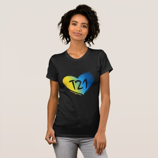 T21 Down-Syndrom Bewusstsein T-Shirt (Vorne ganz)