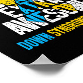 T21 Extra-Chromosom Extra Phantastisch Down Syndro Poster (Ecke)