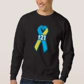 T21 Trisomy 21 Down Syndrome Awareness Awareness H Sweatshirt (Vorderseite)