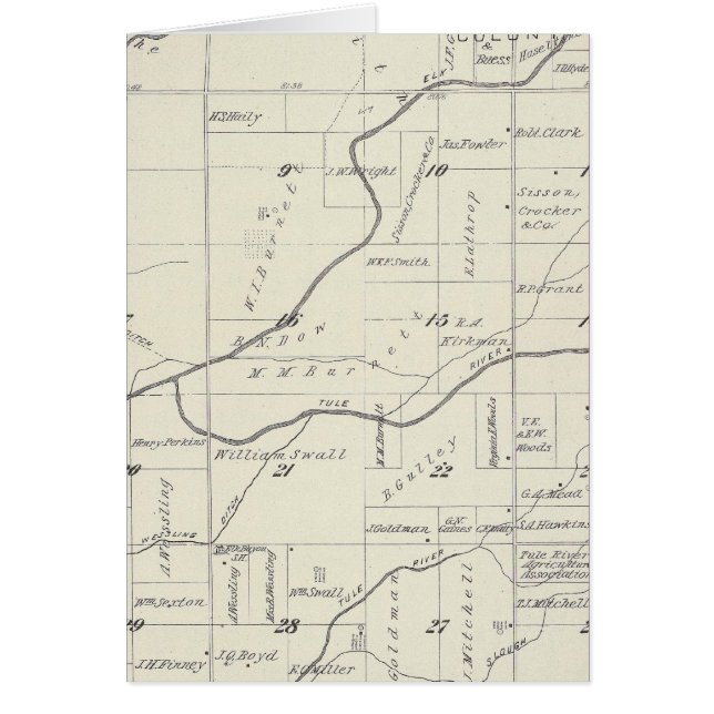 T21S R24E Tulare County Section Map (Vorne)