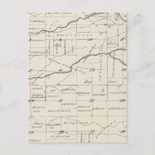 T21S R25E Tulare Landkreis Karte (Vorderseite)