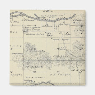 T22S R28E Tulare Landkreis Karte Magnet