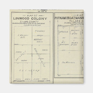 T23S R2021E Tulare Landkreis Karte Magnet
