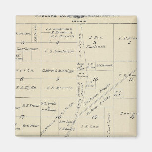 T23S R23E Tulare Landkreis Karte Magnet