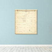 T24S R23E Tulare Landkreis Karte Leinwanddruck (Insitu (Holzboden))