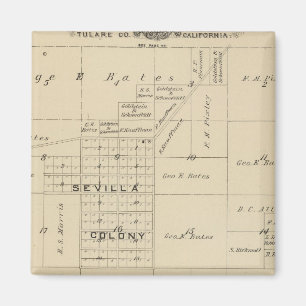 T24S R23E Tulare Landkreis Karte Magnet