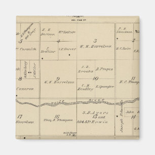 T24S R26E Tulare Landkreis Karte Magnet