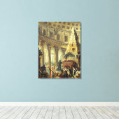 T28516 Alexander der Große besucht das Grab von Ac Leinwanddruck (Insitu (Holzboden))