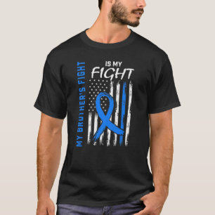 T2 Diabetes Awareness Brother American Flag Seine  T-Shirt